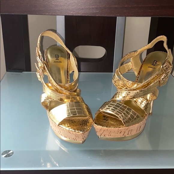 Bakers Shoes - Gold Sandal heels